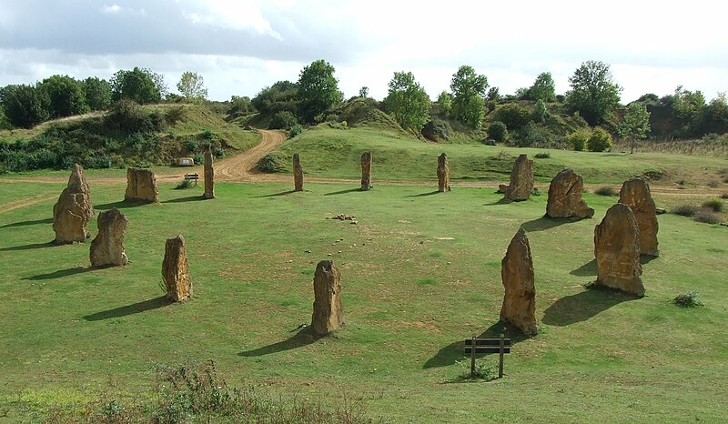 Circle of stones show meaningful grouping.